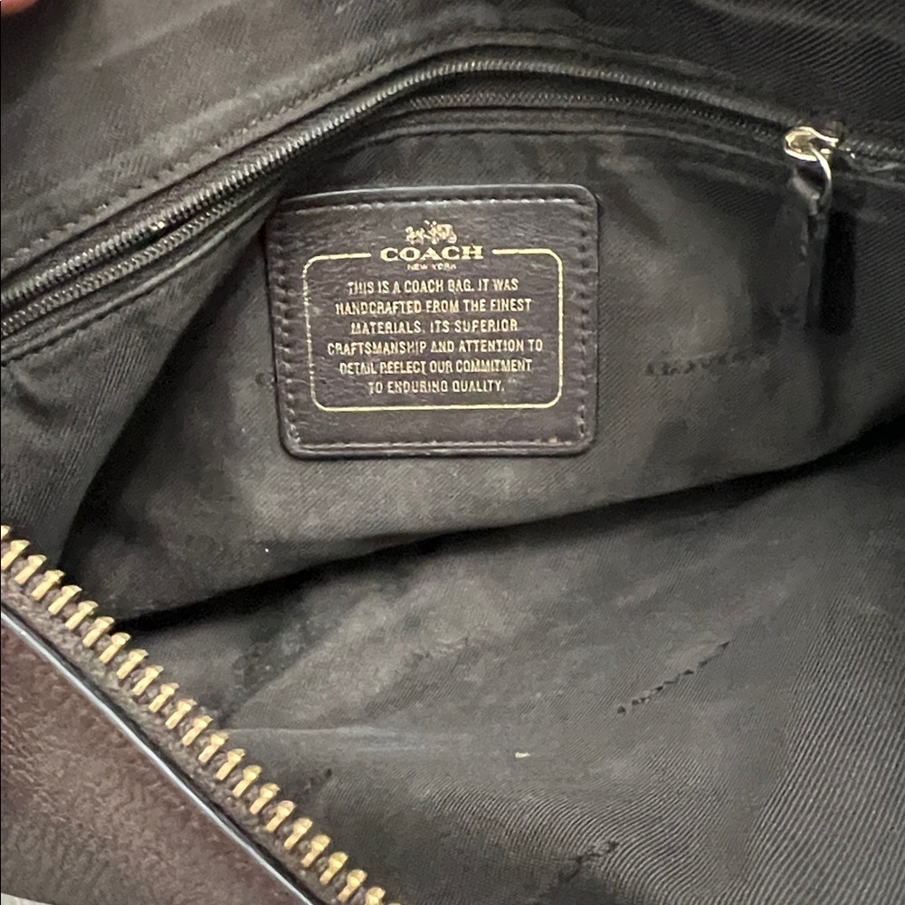 Coach Dark Brown Leather Shoulder Bag - Picture 11 of 11